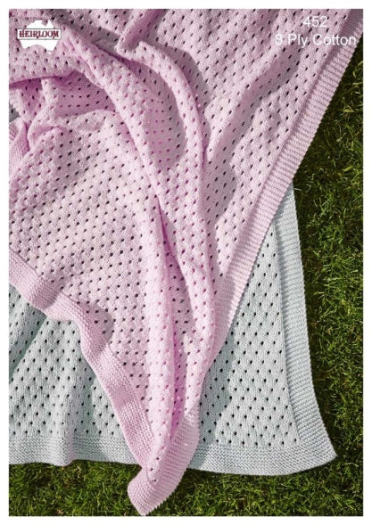 Heirloom - Knit Pattern - Cot Blanket 452