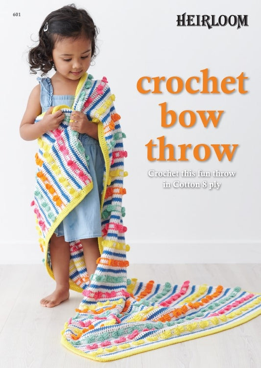 Cleckheaton - Crochet Pattern - Bow Throw - 601