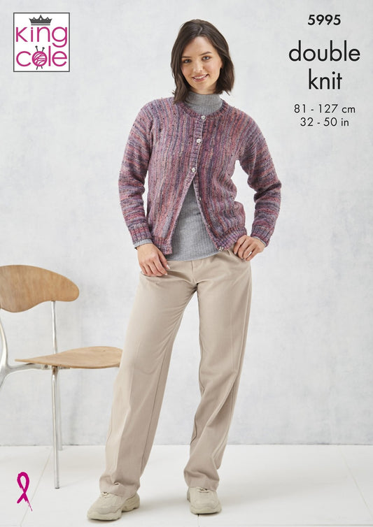 King Cole - Knit pattern - 8ply - Cardigans - 5995