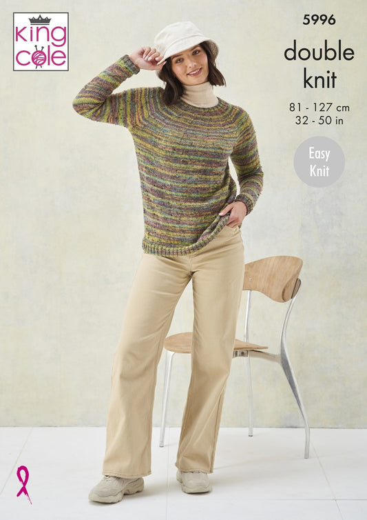 King Cole - Knit pattern - 8ply - Sweaters - 5996