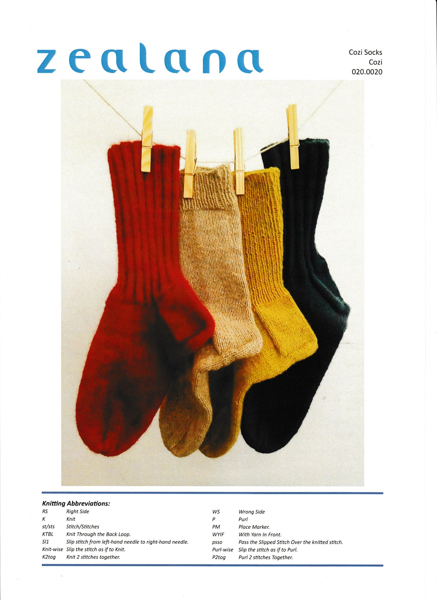 Patterns - Accessories - Cozi socks 020.0020