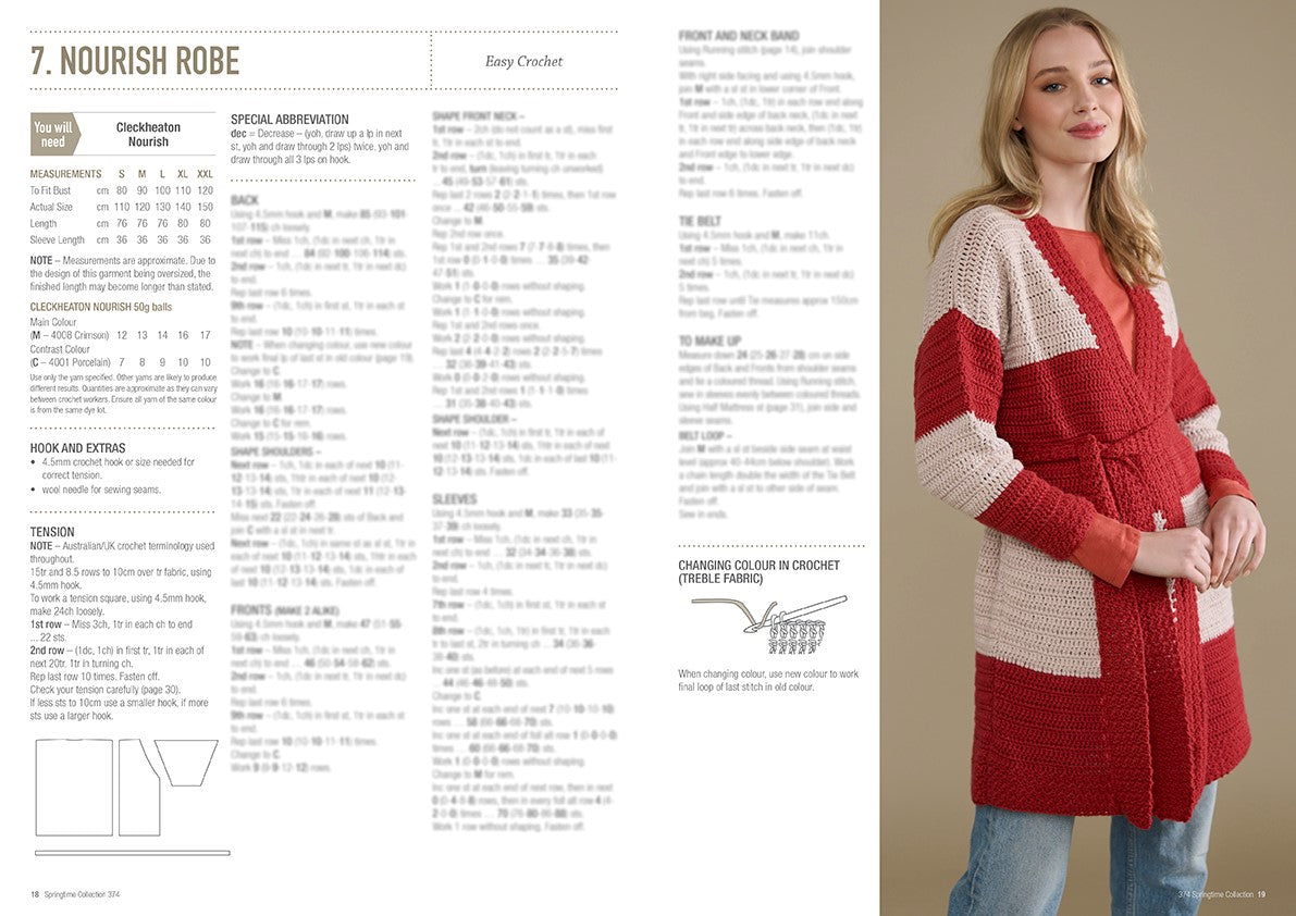 Pattern book - knit & Crochet patterns - Adult - Springtime Collection 374