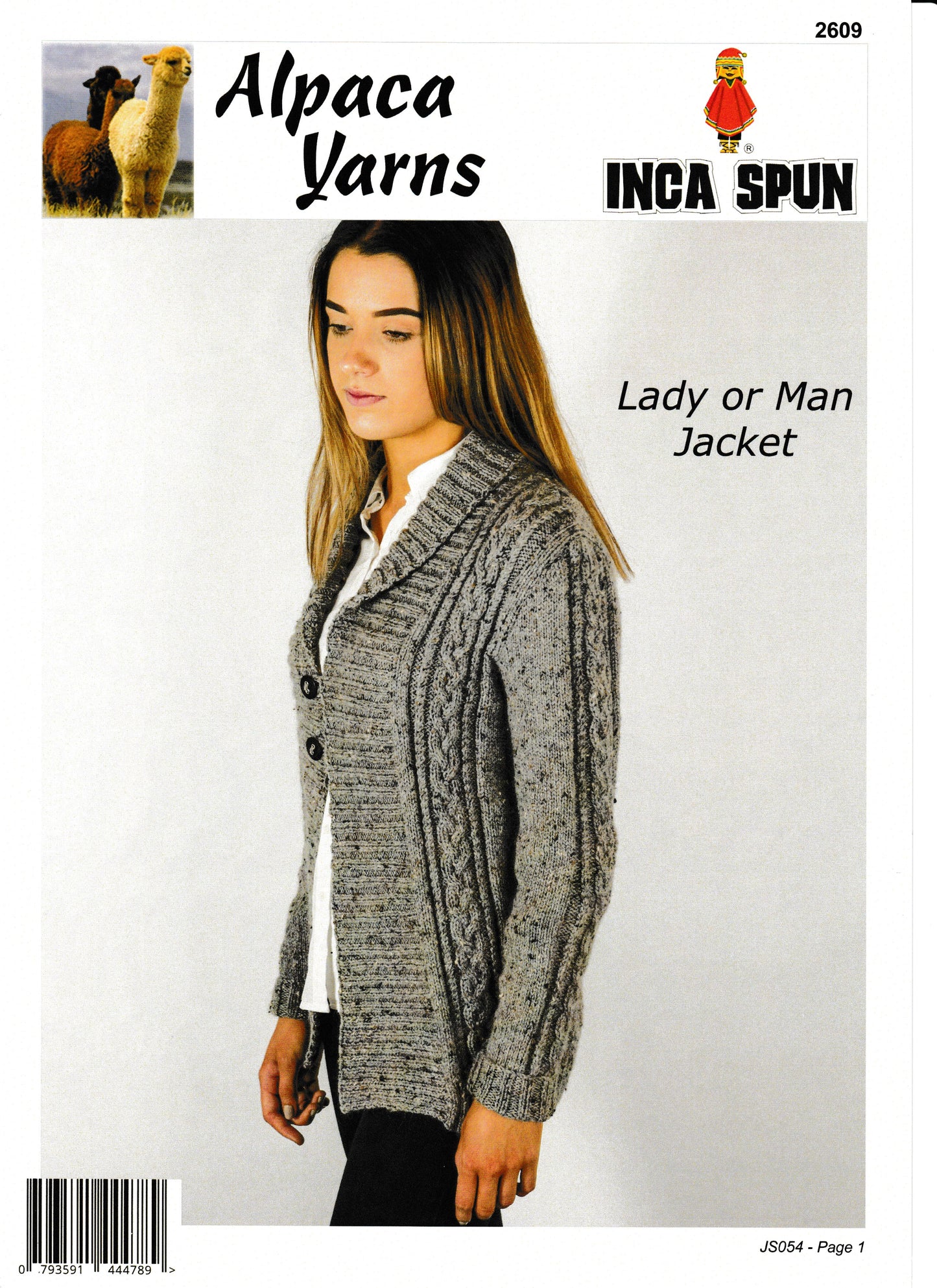 Knit Pattern - Lady or Man - Jacket 2609