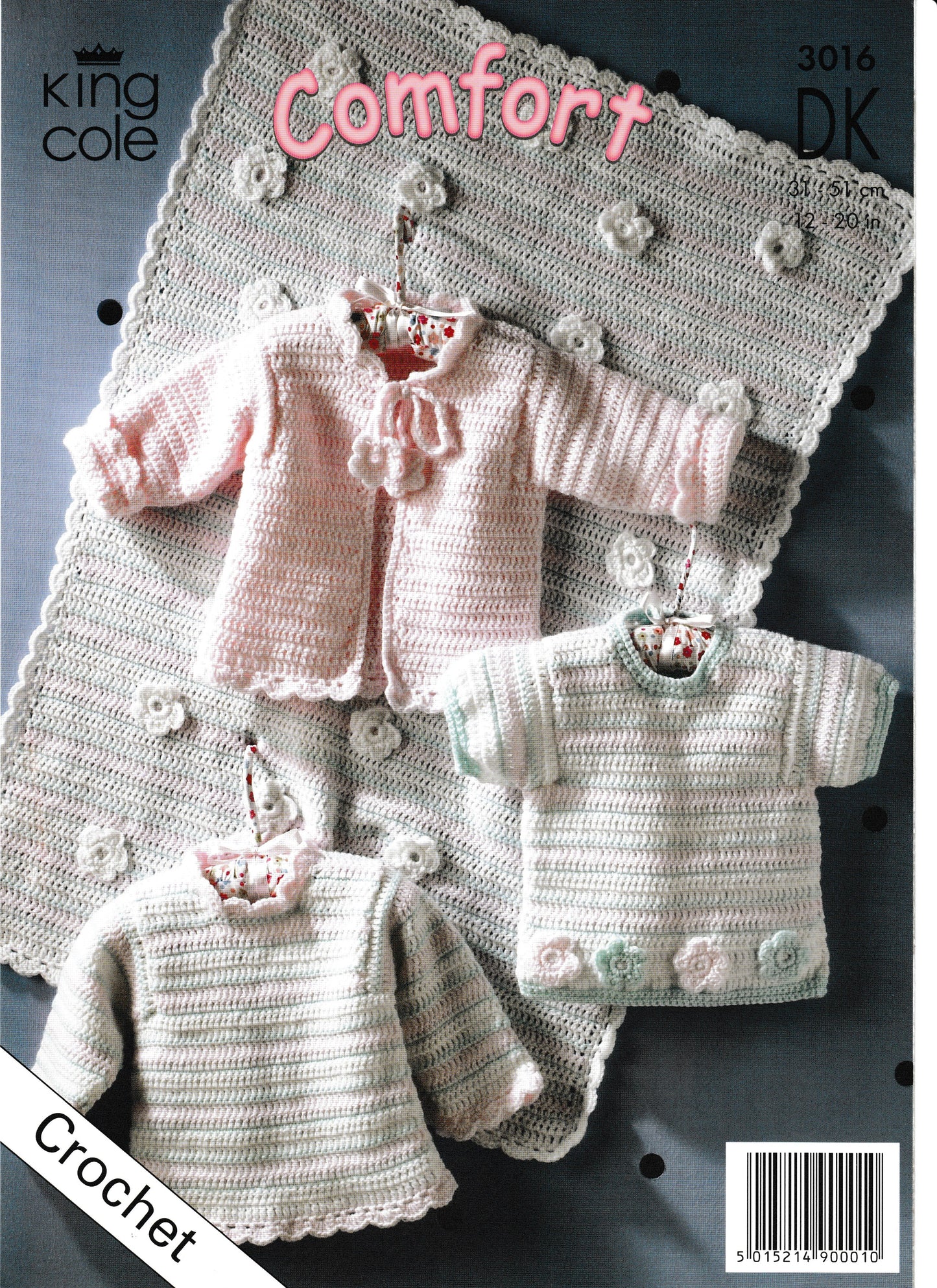 Patterns - Baby Prem to 12 months - Baby set with pram blanket 3016