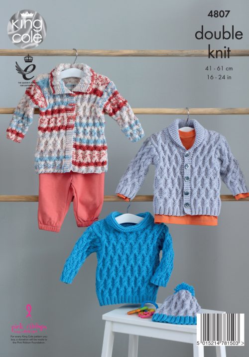 Patterns - Children 2y-10y - Cabled cardigan and beanie 4807