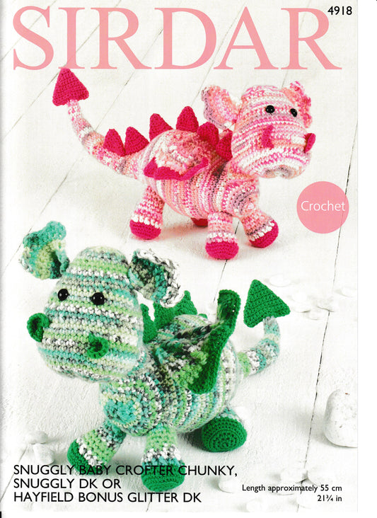 Sirdar - Crochet pattern - Dragons - 8ply 4918