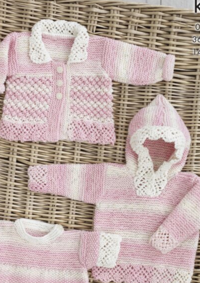 Patterns - Newborn to 2y - Sweater with Hood, Angel Top and Jacket 5158
