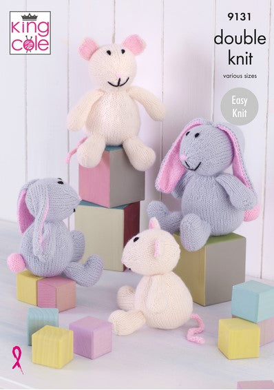 King Cole - Knit pattern - Mouse and Rabbit - 9131