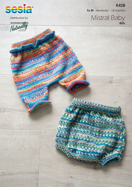 Pattern - Sesia - Newborn to 18 months - Bloomers & shorts K428