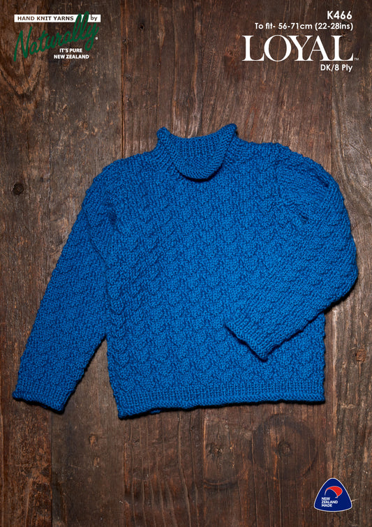 Pattern - 3 years to 10 years - Sweater K466