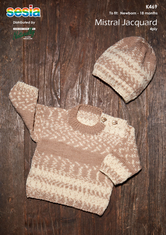 Pattern - Sesia - Newborn to 18 months - Sweater & Hat K469