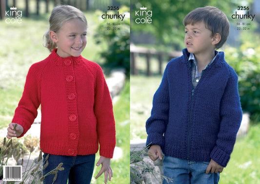 King Cole - Knit Patterns - Chunky - Cardigans 3256