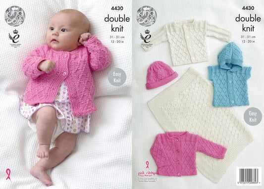 Patterns - Babies 0-24months - Cardigan, Vest, Beanie and Blanket 4430