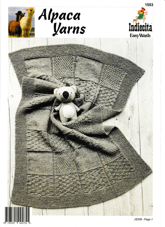 Alpaca Yarns - Knit Pattern - Blanket 1553