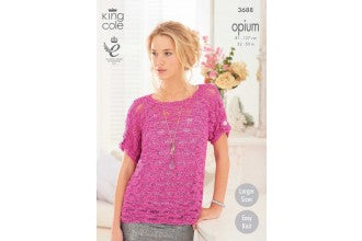 King Cole - Knit pattern - 10ply - Ladies Tops - 3688