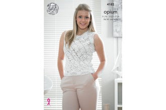 King Cole - Knit pattern - 8ply - Jumper and Sleeveless Top - 4182