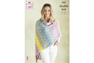 King Cole - Knit pattern - 8ply - Ponchos - 5507